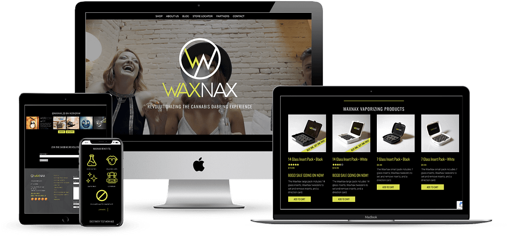 waxnax cannabis website responsive wordpress development