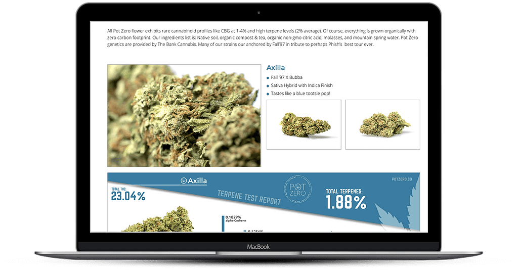 responsive marijuana web design pot zero colorado