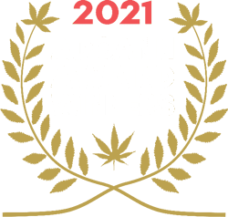 adcann 2021 cannabis industry award winner badge