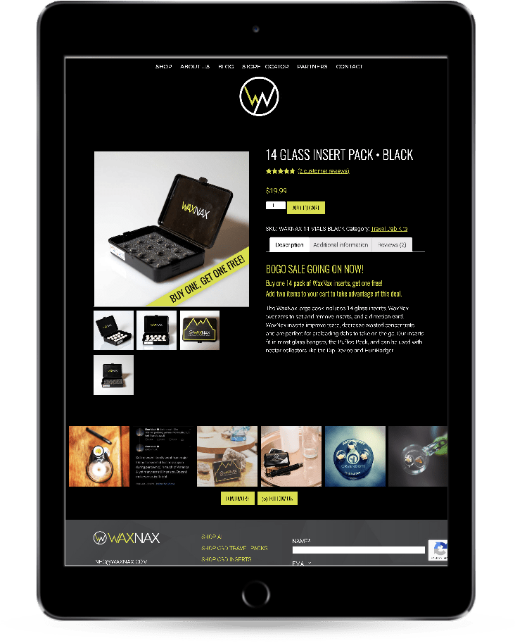 waxnax cannabis website design
